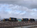 4 CSX EMD in Frontier yard